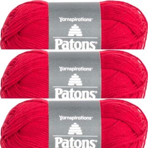Spinrite Patons Grace Yarn Cardinal 1 Pack of 3 Skein