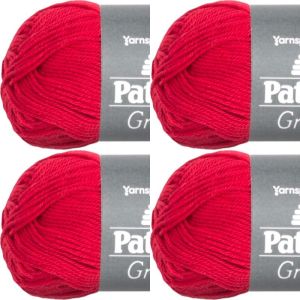 Spinrite Patons Grace Yarn Cardinal 1 Pack of 4 Skein