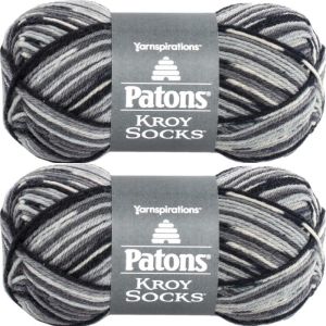 Spinrite Patons Kroy Socks Yarn Slate Jacquard 1 Pack of 2 Skein