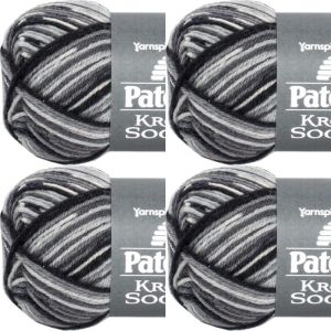 Spinrite Patons Kroy Socks Yarn Slate Jacquard 1 Pack of 4 Skein