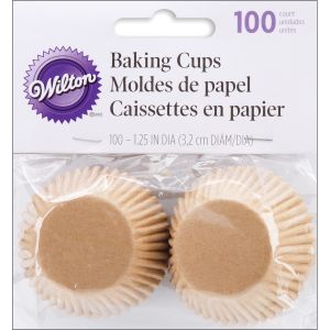 Wilton Mini Baking Cups 100 Per Pkg - Unbleached