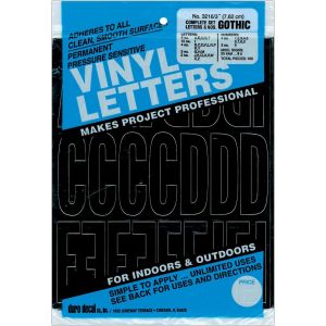 Graphic Products Corporation Duro Permanent Adhesive Vinyl Letters Numbers Black
