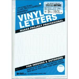 Graphic Products Corporation Duro Permanent Adhesive Vinyl Letters Numbers White