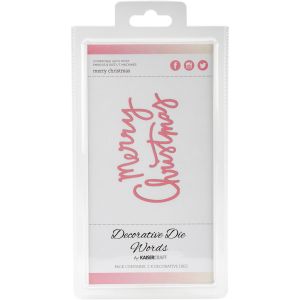 Decorative Dies Words Merry Christmas