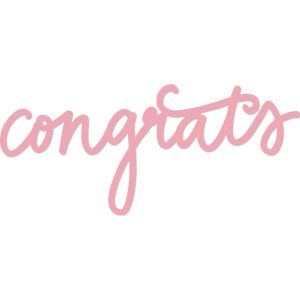 Decorative Dies Words Congrats