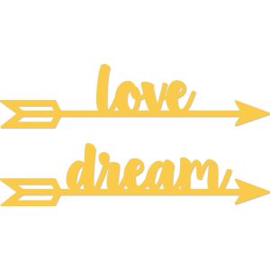 Decorative Dies Love Dream Arrows