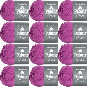 Spinrite Patons Grace Yarn Orchid 1 Pack of 12 Skein