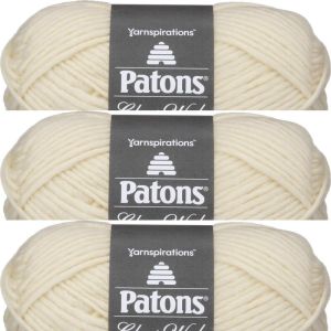 Spinrite Patons Classic Wool Roving Yarn Aran 1 Pack of 3 Skein