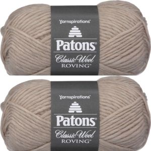 Spinrite Patons Classic Wool Roving Yarn Natural 1 Pack of 2 Skein