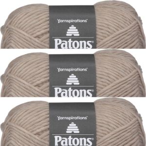 Spinrite Patons Classic Wool Roving Yarn Natural 1 Pack of 3 Skein