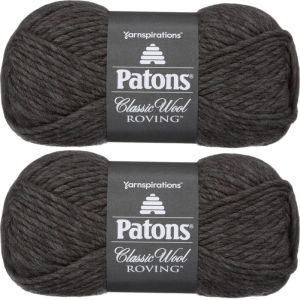 Spinrite Patons Classic Wool Roving Yarn Dark Grey 1 Pack of 2 Skein