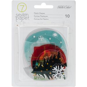 Seven Paper Felix Die Cut Acetate Shapes