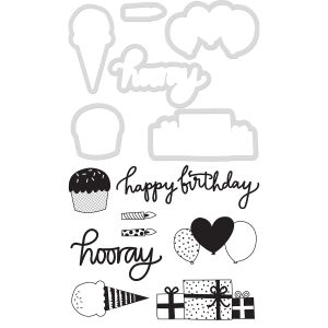 Decorative Dies And Stamp Set Birthday