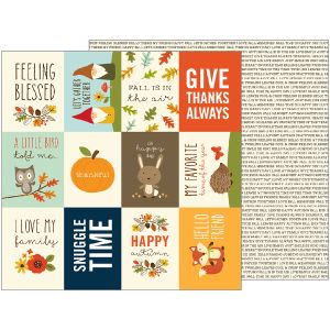 Woodland Forest Collection 12 X 12 Double Sided Paper Happy Autumn