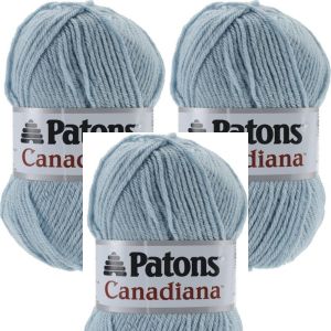 Spinrite Patons Canadiana Yarn Solids Pale Teal 1 Pack of 3 Skein