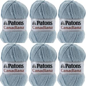 Spinrite Patons Canadiana Yarn Solids Pale Teal 1 Pack of 6 Skein