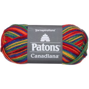 Patons Canadiana Yarn Ombres Rainbow 1 Pack of 1 Skein