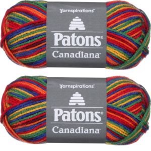 Spinrite Patons Canadiana Yarn Ombres Rainbow 1 Pack of 2 Skein