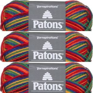 Spinrite Patons Canadiana Yarn Ombres Rainbow 1 Pack of 3 Skein