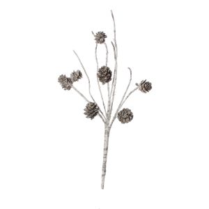 Christmas Floral Christmas Cone Pick with Birch