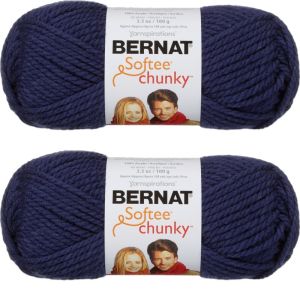 Spinrite Bernat Softee Chunky Yarn Faded Denim 1 Pack of 2 Skein