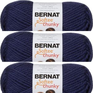 Spinrite Bernat Softee Chunky Yarn Faded Denim 1 Pack of 3 Skein