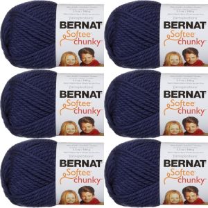 Spinrite Bernat Softee Chunky Yarn Faded Denim 1 Pack of 6 Skein