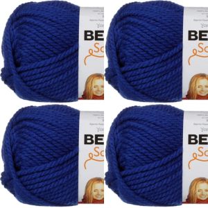 Spinrite Bernat Softee Chunky Yarn Royal Blue 1 Pack of 4 Skein