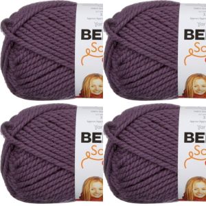 Spinrite Bernat Softee Chunky Yarn Dark Mauve 1 Pack of 4 Skein