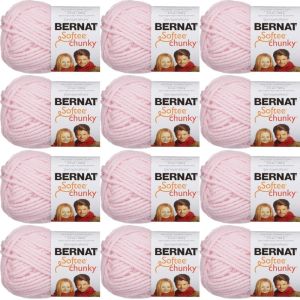 Spinrite Bernat Softee Chunky Yarn Baby Pink 1 Pack of 12 Skein