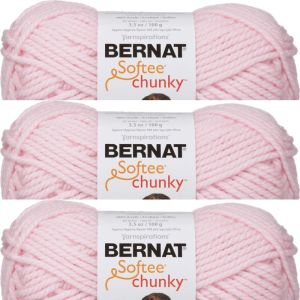 Spinrite Bernat Softee Chunky Yarn Baby Pink 1 Pack of 3 Skein