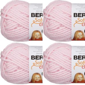 Spinrite Bernat Softee Chunky Yarn Baby Pink 1 Pack of 4 Skein