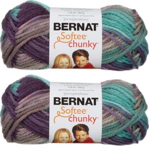 Spinrite Bernat Softee Chunky Ombre Yarn Shadow 1 Pack of 2 Skein