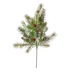 Christmas Floral Christmas Pine Pick with Cedar Cones Green and Brown