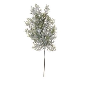 Frosted Artificial Cedar Spray Green White 22Inches