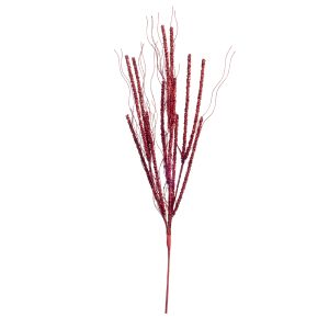 Seasonal Floral Christmas Glitter Red Pick 3.9 X 30.7 X 1.97 Inches
