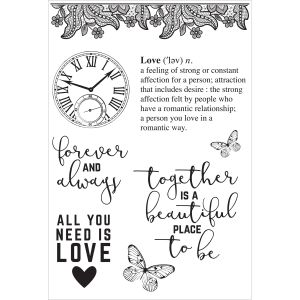PS I Love You Collection Clear Acrylic Stamps