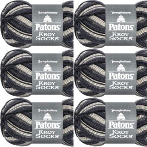 Spinrite Patons Kroy Socks Yarn Eclipse Stripes 1 Pack of 6 Skein