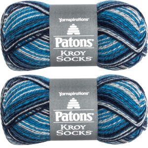 Spinrite Patons Kroy Socks Yarn Sing n the Blues Stripes 1 Pack of 2 Skein