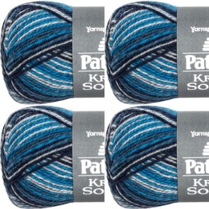 Spinrite Patons Kroy Socks Yarn Sing n the Blues Stripes 1 Pack of 4 Skein