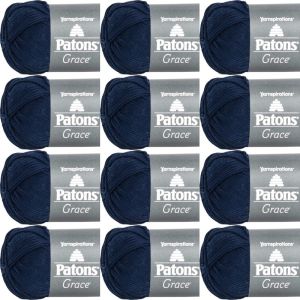 Spinrite Patons Grace Yarn Navy 1 Pack of 12 Skein