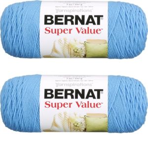 Spinrite Bernat Super Value Solid Yarn Hot Blue 1 Pack of 2 Skein