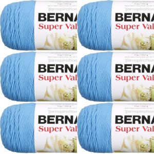Spinrite Bernat Super Value Solid Yarn Hot Blue 1 Pack of 6 Skein