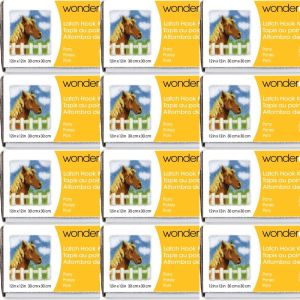 Spinrite Wonderart Latch Hook Kit 12inchX12inch Pony 1 Pack of 12 Piece