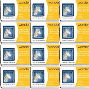 Spinrite Wonderart Latch Hook Kit 12inchX12inch Unicorn 1 Pack of 12 Piece