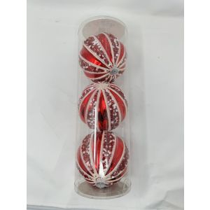 Ornament Ball Assorted Red witch