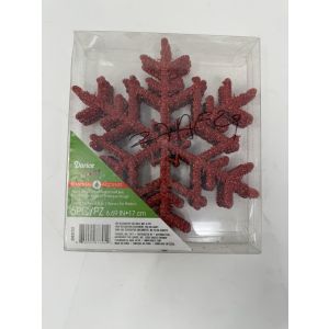 Ornament Red Snow Flack Red Witch