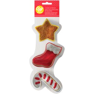 Wilton Christmas Cookie Cutter Set Metal, 3-Piece
