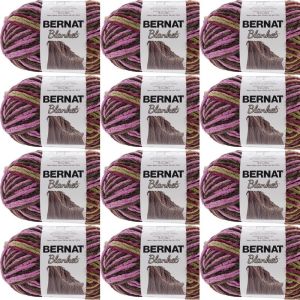 Spinrite Bernat Blanket Big Ball Yarn Plum Chutney 1 Pack of 12 Skein