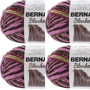 Spinrite Bernat Blanket Big Ball Yarn Plum Chutney 1 Pack of 4 Skein